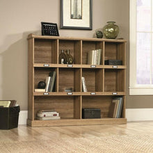 Load image into Gallery viewer, Scribed Oak Wood Finish 53-inch Wide 3-Shelf Bookcase Bookshelf - Made in USA
