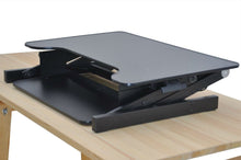Load image into Gallery viewer, Ergonomic Adjustable Height Standing Desk Monitor Stand 32" Wide Desk Converter in Black