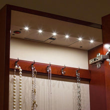 Load image into Gallery viewer, Wall Mounted Locking Jewelry Armore with Mirror in Cherry Wood Finish