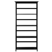 Load image into Gallery viewer, Tall 5-Tier Bookcase in Black Wood Finish