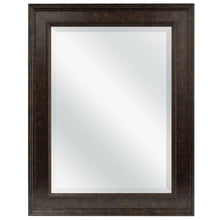 Load image into Gallery viewer, Beveled Rectangular Bathroom Vanity Mirror with Bronze Finish Frame
