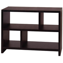 Load image into Gallery viewer, Modern 2-Shelf Bookcase Console Table in Espresso Black Wood Finish