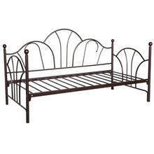 Load image into Gallery viewer, Twin size Day Bed Frame with Slats in Bronze Metal Finish