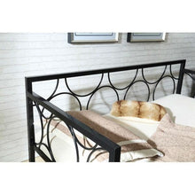 Load image into Gallery viewer, Twin size Contemporary Black Metal Daybed with Metal Support Slats