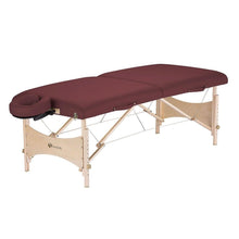 Load image into Gallery viewer, Burgundy Portable Massage Table with Adjustable Headrest and Carry Case