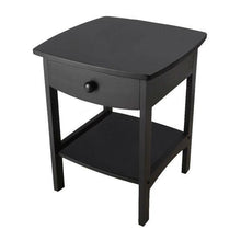 Load image into Gallery viewer, Black 1-Drawer Bedroom Nightstand Contemporary End Table