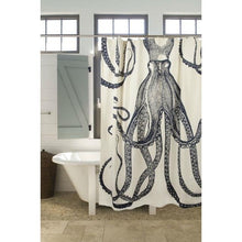 Load image into Gallery viewer, Medium Weight 100% Cotton Silk Screen Vintage Octopus Shower Curtain