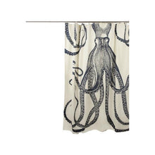Load image into Gallery viewer, Medium Weight 100% Cotton Silk Screen Vintage Octopus Shower Curtain