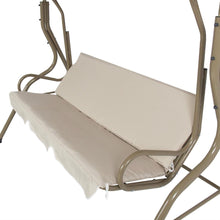 Load image into Gallery viewer, Outdoor Porch Swing Patio Deck Glider with Canopy in Beige