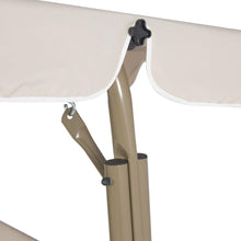 Load image into Gallery viewer, Outdoor Porch Swing Patio Deck Glider with Canopy in Beige