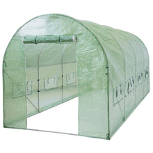 Load image into Gallery viewer, Outdoor 7 x 15 Ft Hoop House Greenhouse with Steel Frame and Green PE Cover