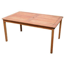 Load image into Gallery viewer, Rectangle 59 x 31.5-inch Solid Wood Patio Dining Table with Center Umbrella Hole