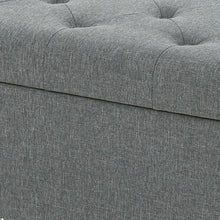 Load image into Gallery viewer, Grey Linen 48-inch Bedroom Storage Ottoman Bench Footrest