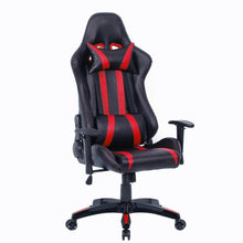Load image into Gallery viewer, Black Red Racing Stripe High Back Reclining Gaming Computer Office Chair