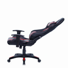Load image into Gallery viewer, Black Red Racing Stripe High Back Reclining Gaming Computer Office Chair