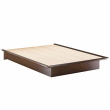 Load image into Gallery viewer, Queen size Platform Bed Frame in Dark Brown Chocolate Wood Finish