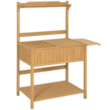 Load image into Gallery viewer, Outdoor Garden Potting Bench Work Table in Natural Fir Wood Finish