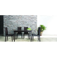 Load image into Gallery viewer, Solid Rubberwood Dining  Table in Dark Brown Stain Veneer Finish