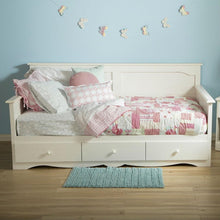 Load image into Gallery viewer, Twin size Country Style White Wood Daybed with 3 Storage Drawers