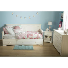 Load image into Gallery viewer, Twin size Country Style White Wood Daybed with 3 Storage Drawers