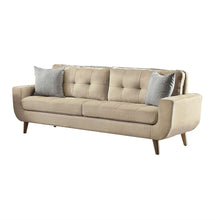 Load image into Gallery viewer, Modern Beige Fabric Upholstered Mid-Century Style Sofa Couch