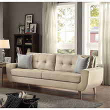 Load image into Gallery viewer, Modern Beige Fabric Upholstered Mid-Century Style Sofa Couch