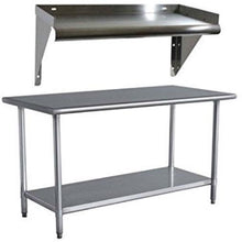 Load image into Gallery viewer, Stainless Steel 48 x 24 inch Utility Work Bench Table with Shelf