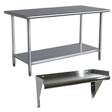 Load image into Gallery viewer, Stainless Steel 48 x 24 inch Utility Work Bench Table with Shelf