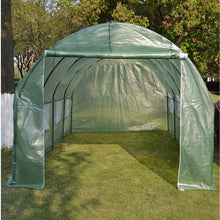 Load image into Gallery viewer, Large 10 x 20 Ft Garden Greenhouse Kit with Green PE Cover