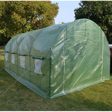Load image into Gallery viewer, Large 10 x 20 Ft Garden Greenhouse Kit with Green PE Cover