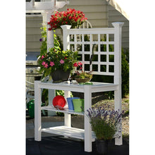 Load image into Gallery viewer, White Vinyl Outdoor Garden Classic Potting Bench with Shelves