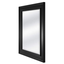 Load image into Gallery viewer, Black 27.5 x 21.5 inch Beveled Bathroom Mirror with Wall Hangers
