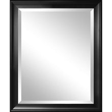 Load image into Gallery viewer, Beveled Glass Bathroom Wall Mirror with Black Frame - 34 x 28 inch