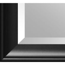 Load image into Gallery viewer, Beveled Glass Bathroom Wall Mirror with Black Frame - 34 x 28 inch
