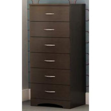 Load image into Gallery viewer, Contemporary Bedroom 6 Drawer Lingerie Chest in Chocolate