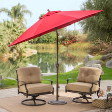 Load image into Gallery viewer, Outdoor 9-Ft Tilt Patio Umbrella with Antique Bronze Pole and Red Canopy