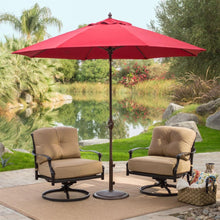 Load image into Gallery viewer, Outdoor 9-Ft Tilt Patio Umbrella with Antique Bronze Pole and Red Canopy