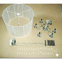 Load image into Gallery viewer, Chrome and Cream 6-light Crystal Chandelier