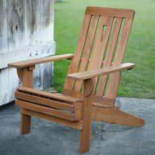 Load image into Gallery viewer, Outdoor Hardwood Square-Back Adirondack Chair with Oversized Contoured Seat
