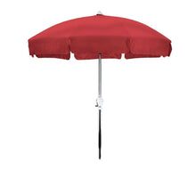 Load image into Gallery viewer, Red 7.5-Ft Patio Umbrella with Push Button Tilt and Pole in Anodized Aluminum Finish