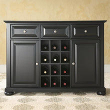 Load image into Gallery viewer, Black Dining Room Buffet Sideboard Cabinet with Wine Storage