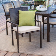 Load image into Gallery viewer, Dark Brown Weather Resistant Resin Wicker Dining Chair Armchair