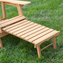 Load image into Gallery viewer, Reclining Adirondack Chair with Pull-out Ottoman in Natural Fir Wood