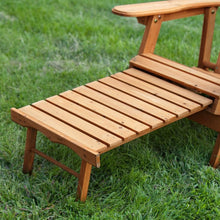 Load image into Gallery viewer, Outdoor Adirondack Chair Recliner with Slide-Out Ottoman in Kiln-Dried Fir Wood