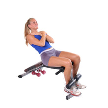 Load image into Gallery viewer, Adjustable 4-Position Incline Decline Flat Upright Fitness Bench Leg Raises