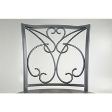 Load image into Gallery viewer, Grey Metal 30-inch Barstool with Brown Faux Leather Swivel Seat