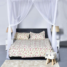 Load image into Gallery viewer, White 4-Post Bed Princess Canopy Net Mosquito Netting for Full or Queen size Beds