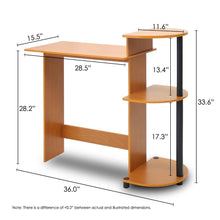 Load image into Gallery viewer, Simple Modern Home Office Computer Desk in Cherry Black Finish
