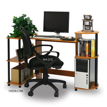 Load image into Gallery viewer, Simple Modern Home Office Computer Desk in Cherry Black Finish