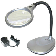 Load image into Gallery viewer, LED Illuminated 2X Magnifying Glass - Desk Lamp